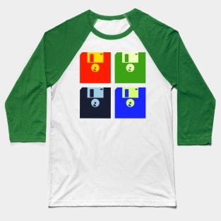 Diskette Pop Art Baseball T-Shirt